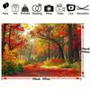 Red Maple Tree Autumn Tapestry Nature Landscape Wall Blanket for Bedroom Photography Background