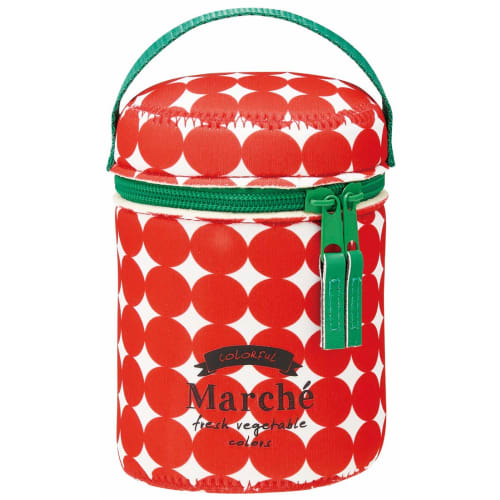 Skater Insulated Lunch Jar Cover for Soup Jar, Medium, Marche Tomato, 9cm x 13cm (SJP1)