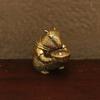 Brass Groundhog Figurine Retro Brass Capybara Statue Cute Small Animal Miniatures Desktop Ornament Home Decor Charming Decor