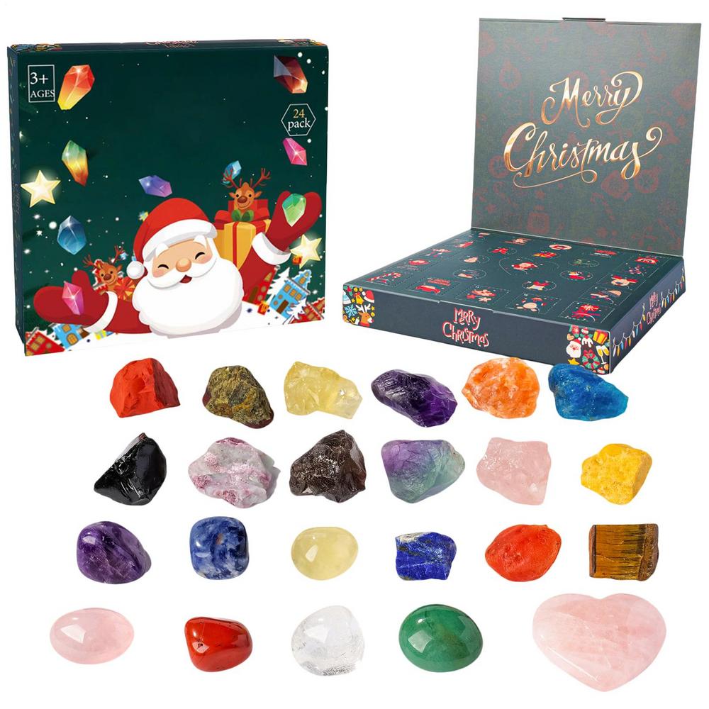 

Natural Crystal Calendar Advent Calendar 24 Days Learning Toys Rock Collection Christmas Countdown Calendar For Teens Kids other
