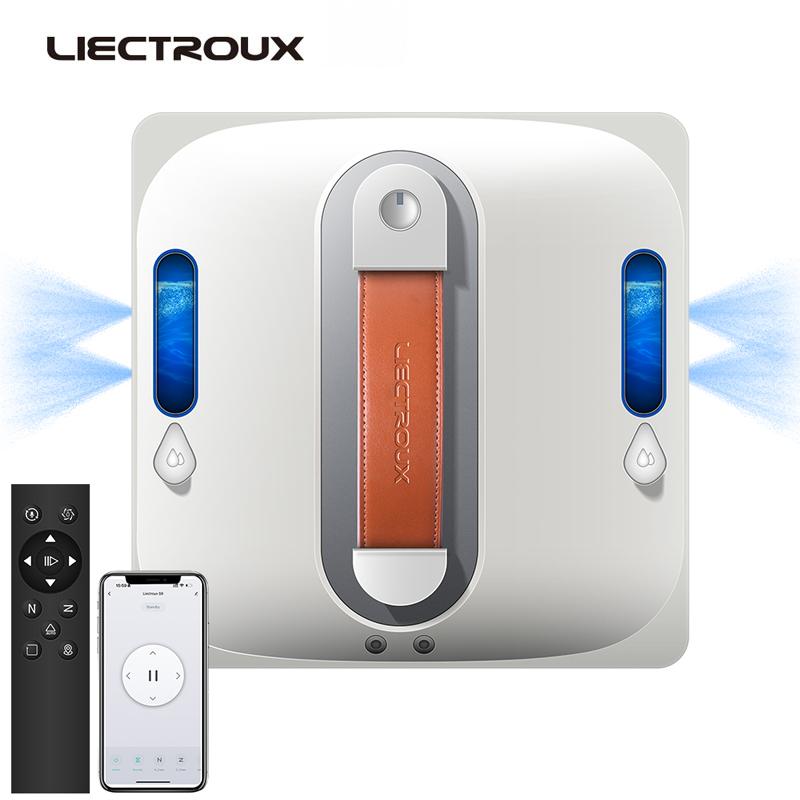 Robot Window Vacuum Cleaner Liectroux S11, 4-Way Spray,Laser Sensor,Auto Glass Wet Mop,Home Floor Window Cleaning Robot