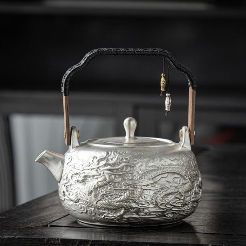 Man Ting Hua Collection: Handcrafted Gilt Silver Teapots