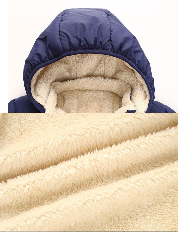 2022 Winter Children's Hooded Cotton Coat: Fleece-Lined, Thickened Down Jacket for Boys and Girls