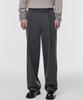Narrow Belt One-Pleat Wide Slacks [Medium Gray]