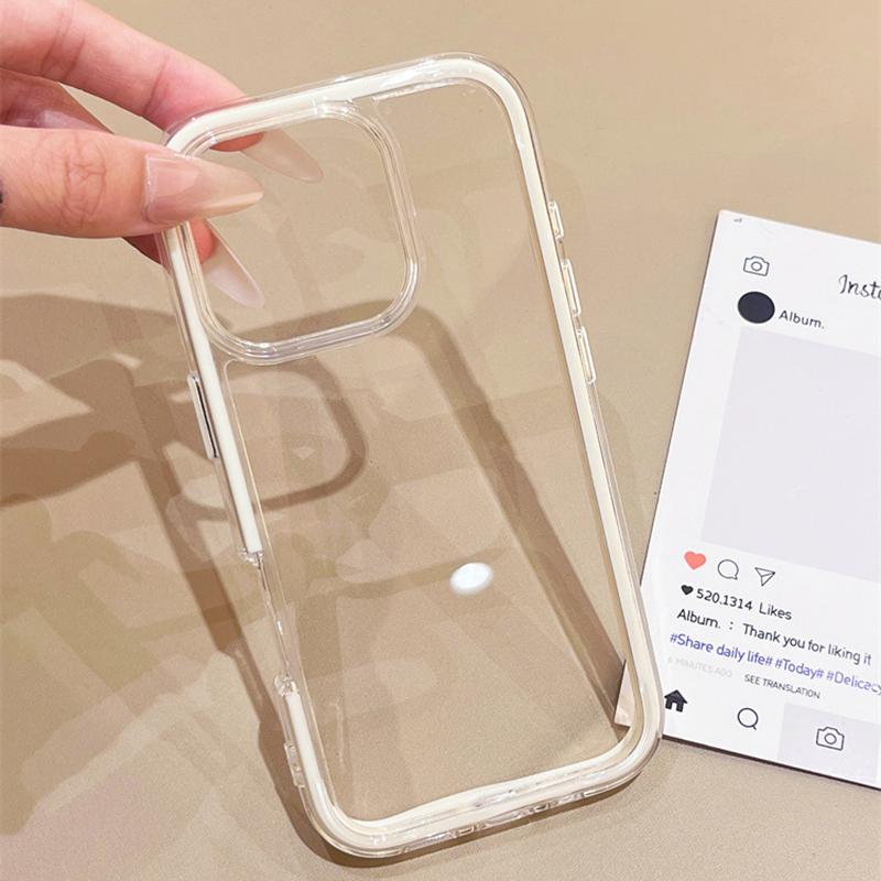Luxury Transparent Candy Phone Case For iPhone 11 12 13 14 15 16 17 Pro Max Plus Air Clear Shockproof Bumper Back Cases Cover