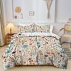 Flower and flower pattern 3D printed bedding set, colorful style down duvet cover set, soft and comfortable home luxury duvet co