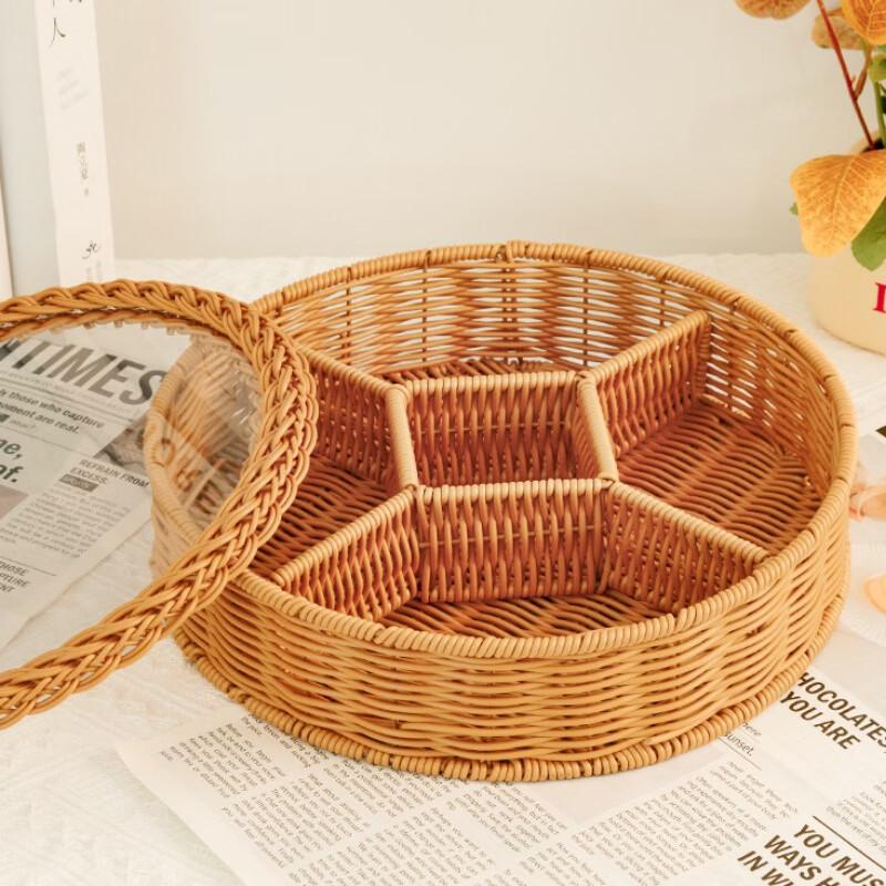 Multi-Compartment Plastic Snack Serving Tray