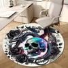 1pc Office Carpet Chair Mats Galactic Dragon Skull Roses Perfect for Decorating Office Chairs, Living Rooms, Or Bedrooms