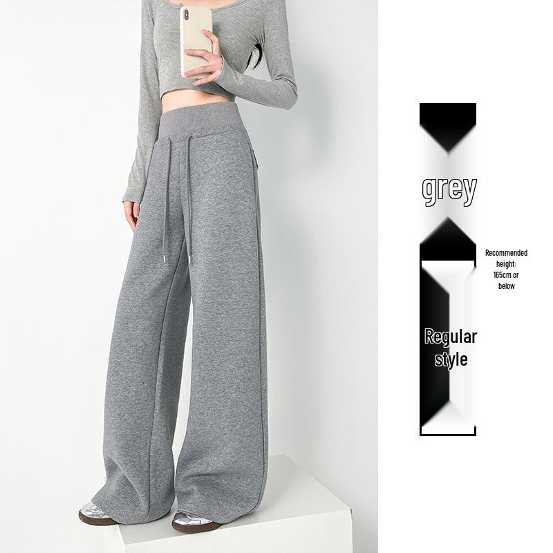 Women's High-Waisted Autumn Casual Cotton Wide-Leg Sweatpants