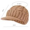Men's Knitted Hat with Warmth and Thick Velvet Ear Protection and Woolen Hat