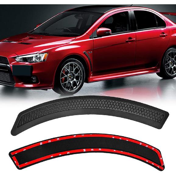 runmade EVO 10 X Style PP Mesh Front Fender Side Vent Cover Compatible with Mitsubishi 08-15 Lancer (Pack of 2)