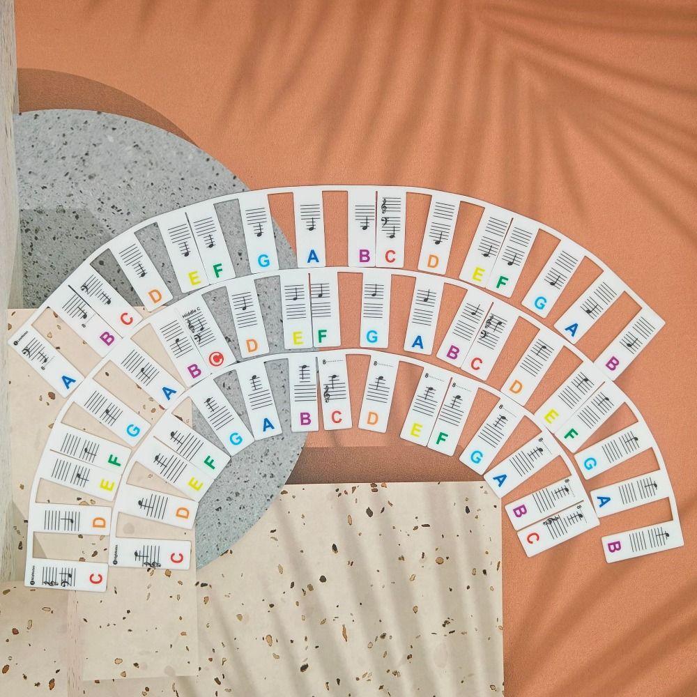 Reusable Piano Keyboard Note Silicone Piano Keyboard Sticker Piano Key Labels Electronic Organ