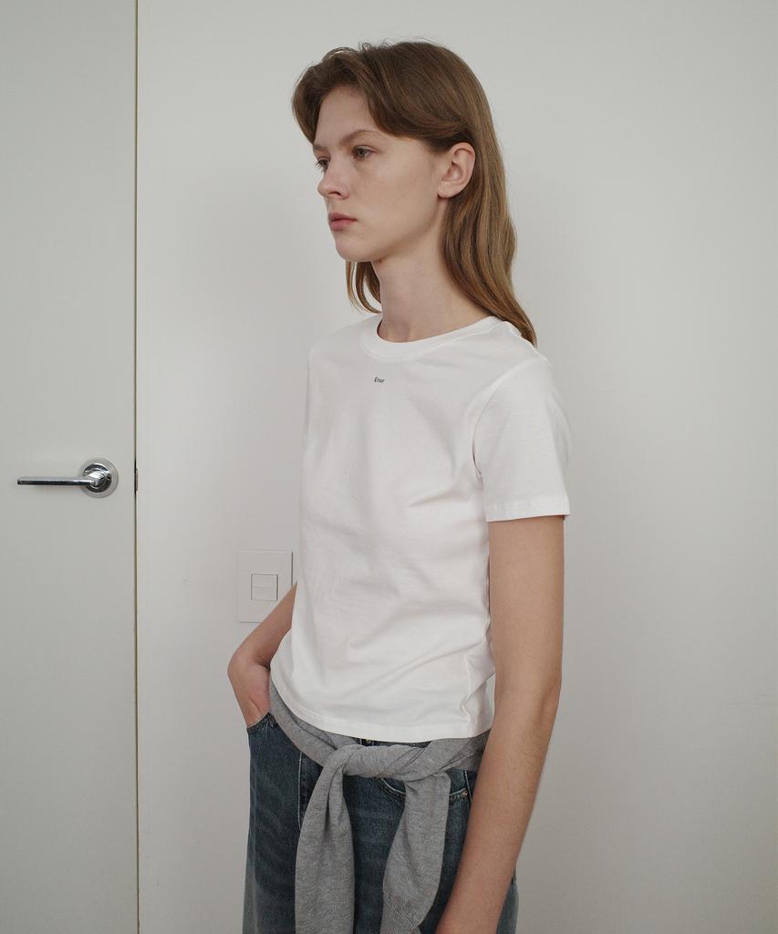 EN OR Basic Enor Crop T-Shirt - White