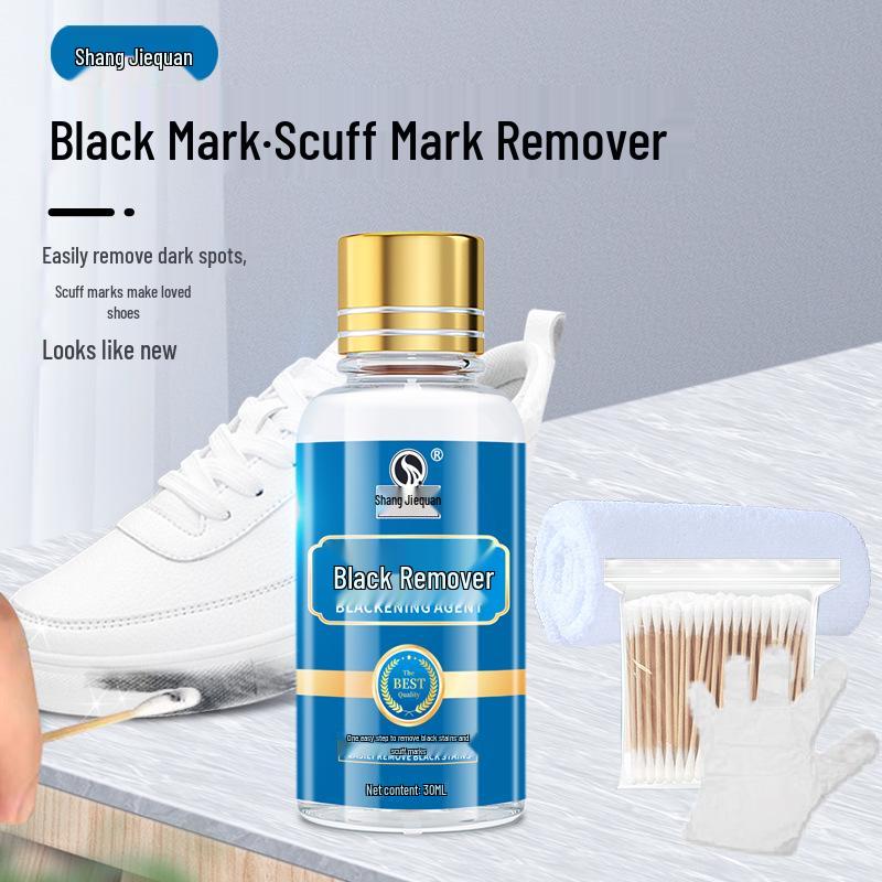 Smacchiatore Nero per Suole di Scarpe Bianche e Pelle, Rimuove Graffi e Segni, Pulitore per Bordi per Scarpe Bianche