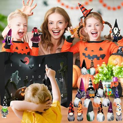 Halloween Elf Countdown Calendar 24 Days Halloween Advent Calendar Gnome Advent Surprise Calendars Decoration