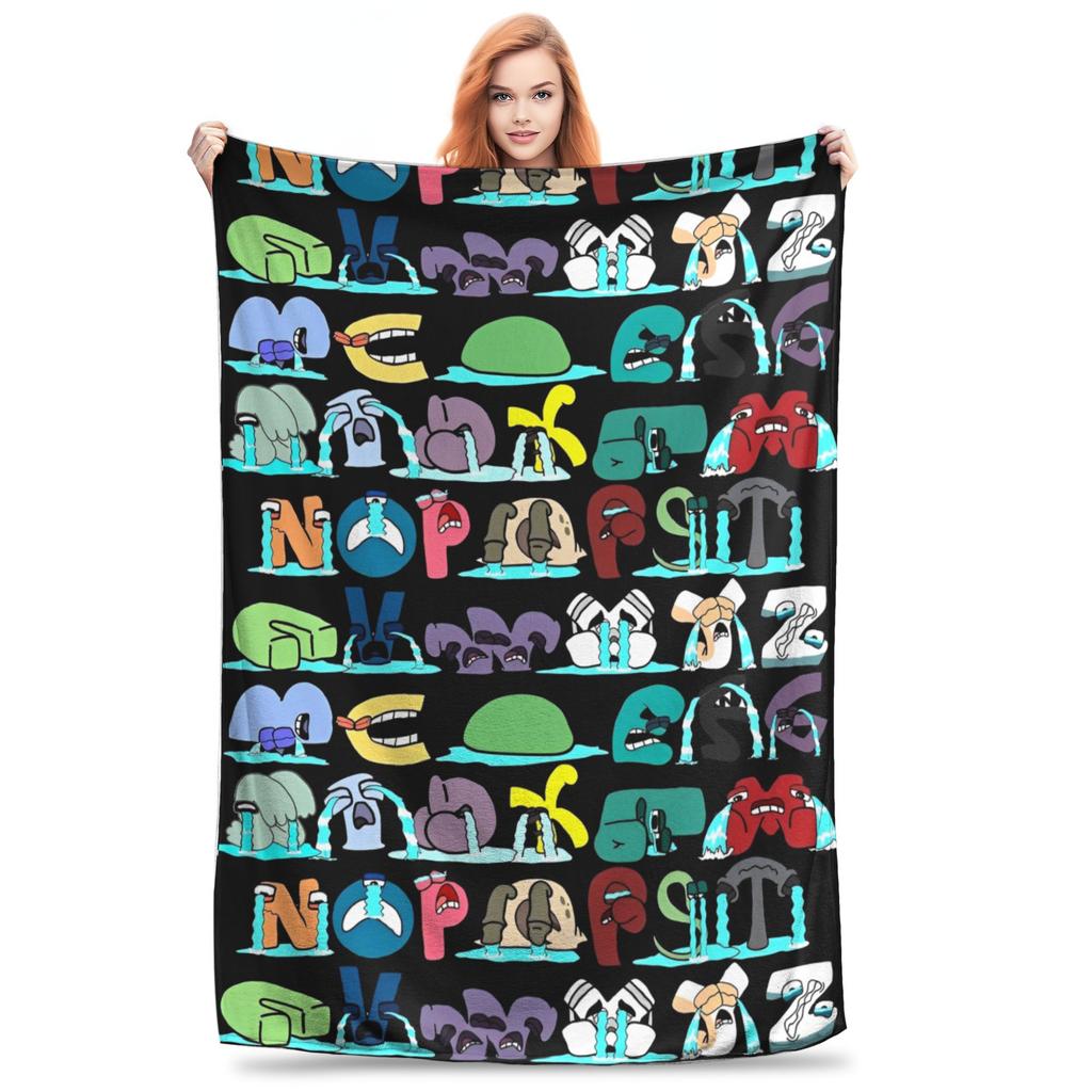Coperta Copripiumino Alphabet Lore Pile Lettere Calda Coperta Plaid per Camera da Letto Divano Quilt per Camera da Letto