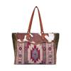 European and American Retro Bohemian Canvas Cotton and Linen Handbag, One Shoulder Crossbody, Computer, Weekend Women's Big Bag