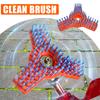 Heavy-Duty 10-Inch Nylon 3T Cleaning Brush Replacement Head for Lawn Mower - 1-Inch Mounting Hole Diameter, Large Area Cleaning Brush