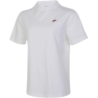 Logo Round Neck Loose Short Sleeve T-Shirt Women Tops White DZ4686-100