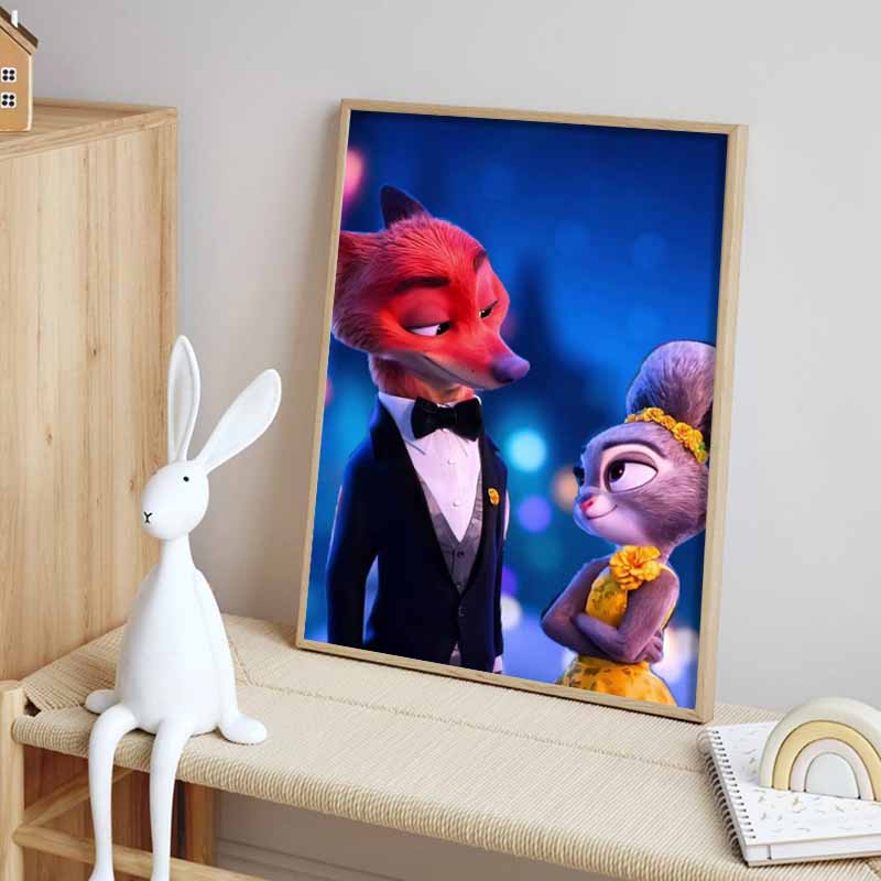 Disney Diamond Painting Zootopia Ball Theme Fan Art Cartoon Mosaic Diamond Cross Stitch DIY Gift Home Decor