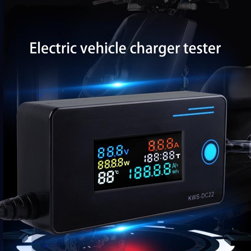 Digital Display Multifunctional Meter for Electric Bike Charging Adapter Battery Voltages Current Power Temperature Analysis Tool