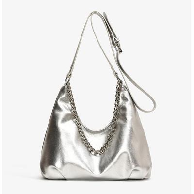 Simple Pleated Bag Chain Tote Commuter Tote Bag Women's Premium Shoulder Underarm Bag