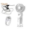 Handheld Fan Water Spray Cooling Fan with 4 Speed Settings Low Noise Rechargeable Battery Operated Misting Fan with Lanyard