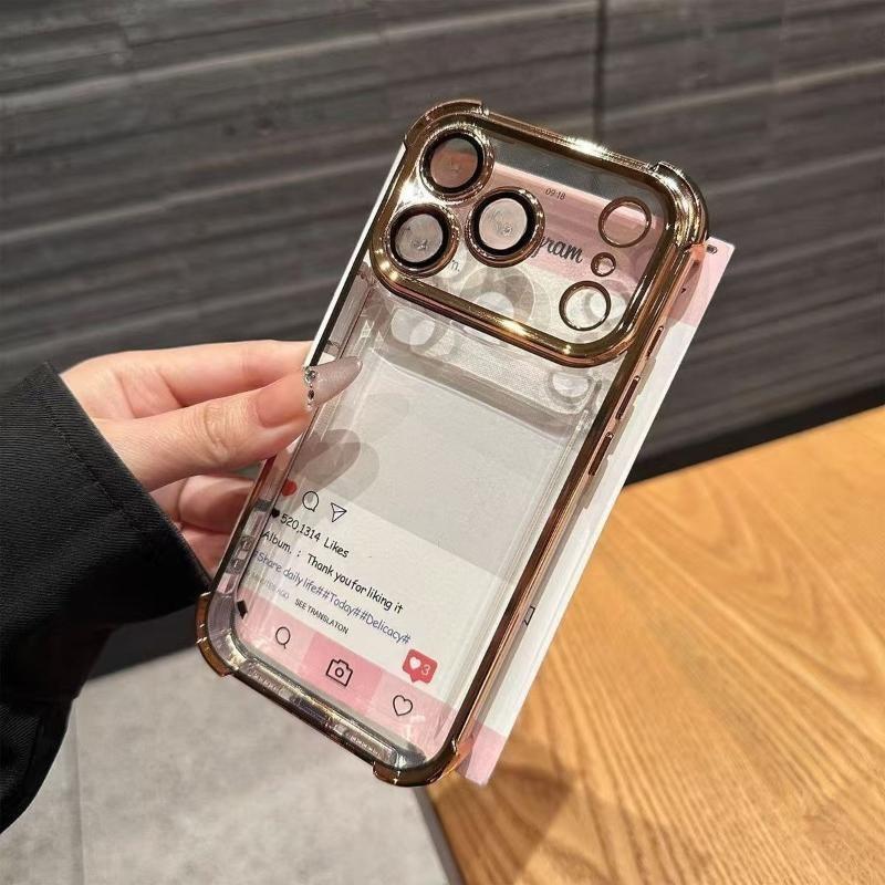 

Luxury Four-corners Clear Phone Case For Redmi Note 14 Pro Plus 14S 13 Pro Plus 12 Pro 4G 5G Plating Frame New Couple Back Cover Redmi Note 12 Pro 5G синий