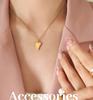 Stylish Heart Pendant Necklace: 18K Gold-Plated Titanium Steel, Cold-Style Clavicle Chain for Women