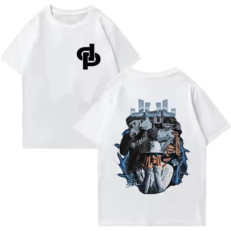 New Jul DP Summer Maillot Fashion Printed Unisexs Shirts High Street Y2K Shirts Unisex Trend Cotton Fashion Oversized Tshirt