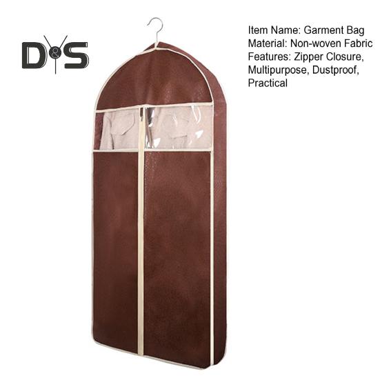Bolsas para ropa con ventana transparente y cierre de cremallera, transpirables, multiusos, para colgar ropa, 1/3 unidades