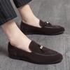 Neu Herren Wildleder Quasten Mokassins Bequeme Hochzeitsschuhe Schwarz Braun Slipper Loafers Oxford Sapatos Tenis Masculino