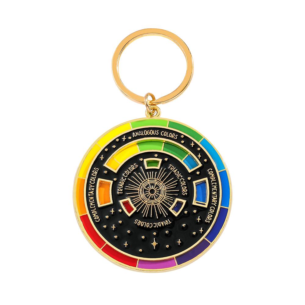 Color Wheel Keyring for Painters, Interactive Keychain, Art Keychains, Gifts