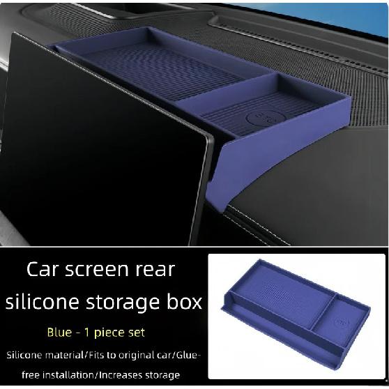 Fit for GWM Tank 500 Hi4-T Hi4-Z 2026 Car Central Control Screen Rear Silicone Storage Box Modified Car Interior Upgrade Parts