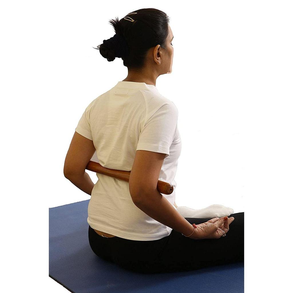 Stick Yoga Pole Foldable Original Shisam Wooden Yoga Props Controls Pranayam Posture Size (26 Inch)