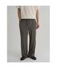 Two-Tone Crease Wide Fit Elastic Waist Pants - Khaki