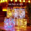 Solar Wishing Mason Jar Lights: Outdoor Patio Hanging Glass Lanterns