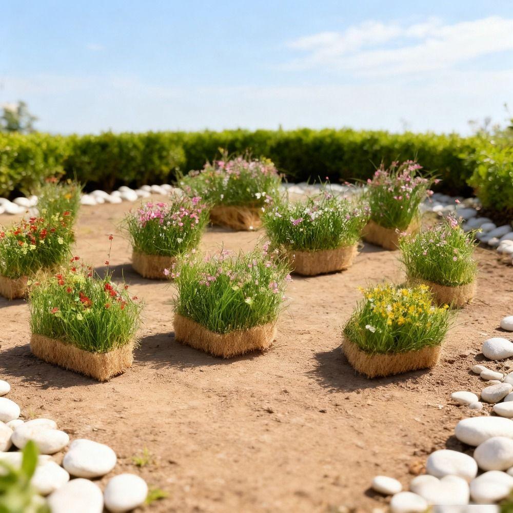 Multicolor Hand Torn Flower Clusters DIY Accessories Height 10mm/16mm Artificial Flower Cluster Sand Table Building Models