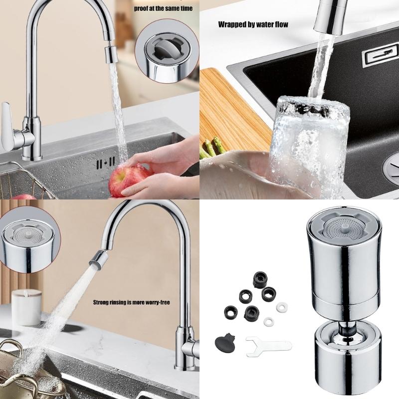 360 Degree Rotating Kitchen Faucet Extender Extension Nozzles Universals Faucet Aerator Splashes Filter Water Saving