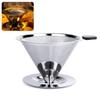 Vanow Coffee Dripper with Stainless Steel Filter, Double-Layer Mesh, No Paper Filter Required, Dishwasher Safe, Silver, 10.396.5cm, Handmade Coffee