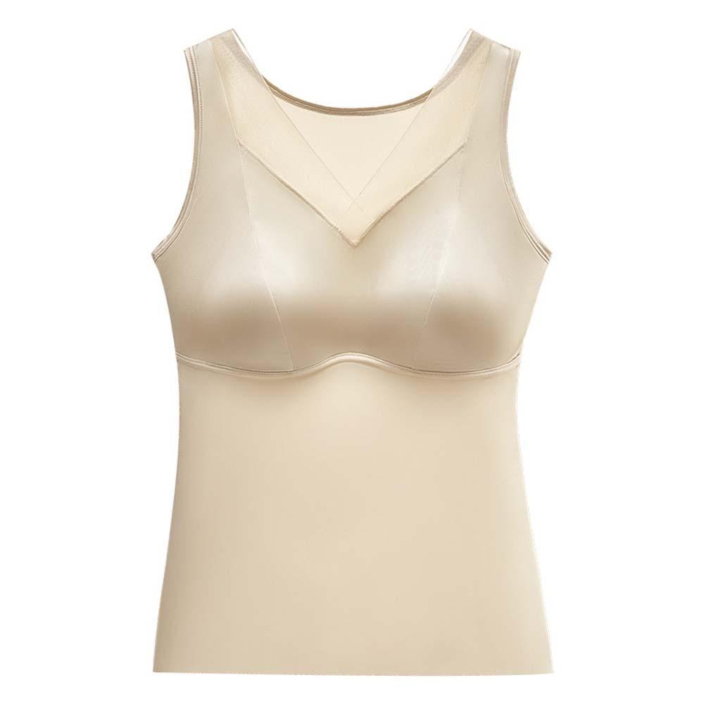 Non Trace Satin Corset Deep V-neck Crop Tops Elegant Suspender Vest  Daily