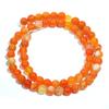 1 Strand Orange Natural Agate Loose Beads Gemstone Round Beads Natural Stone for Jewelry Making DIY 4/6/8/10/12mm