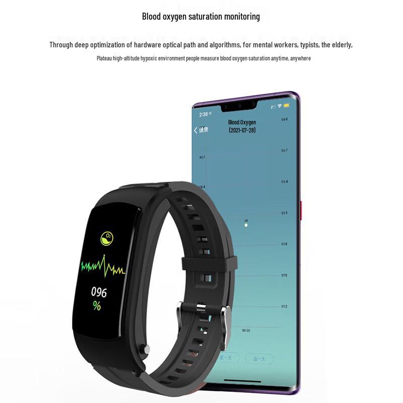 Newmine T3 2-in-1 Smart Fitness Tracker with Bluetooth Headset