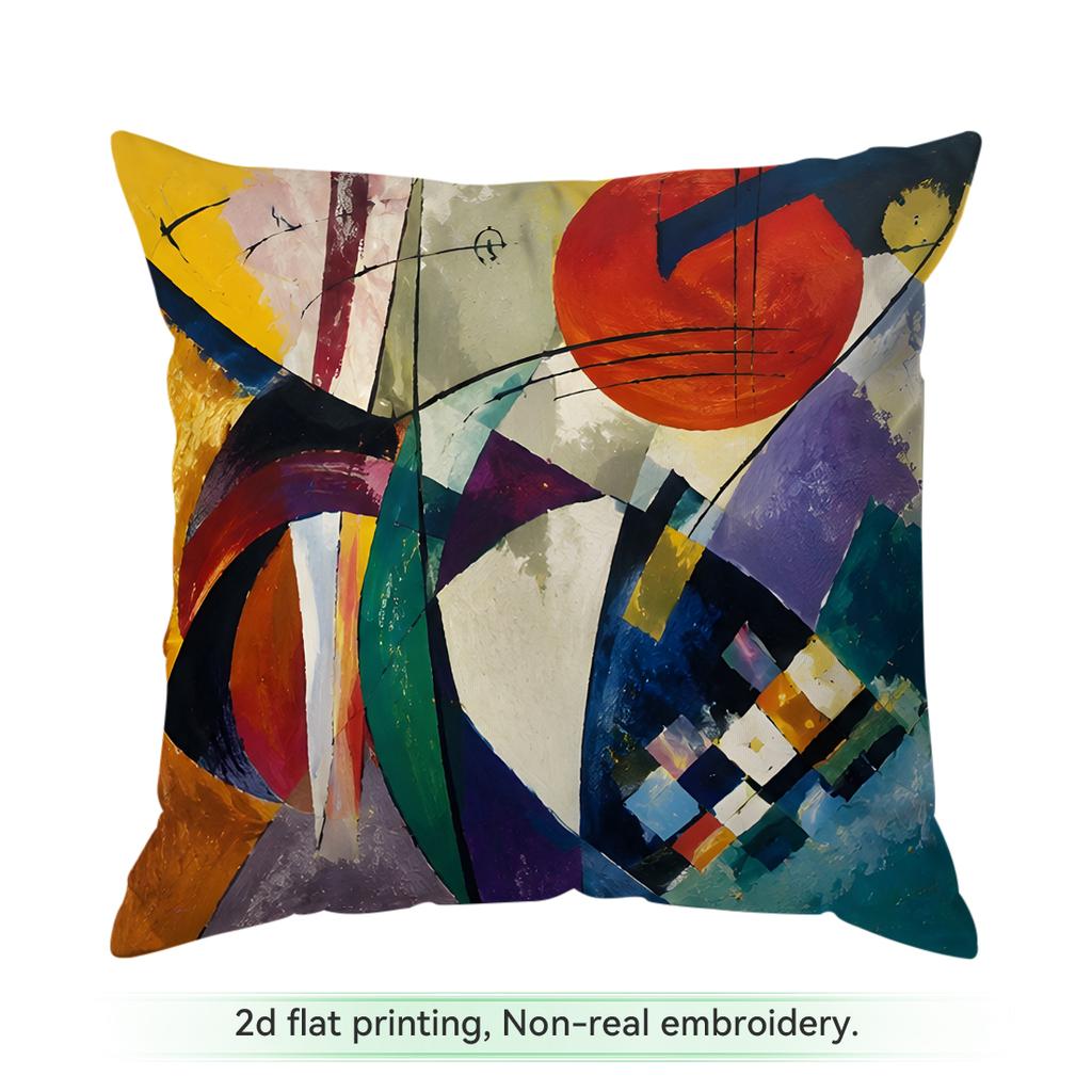 1pcs Abstract Art Colors Cushions Pillowcase Polyester Cushion Cover Throw Pillow Pillowcover Home Car Sofa Decor