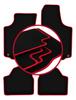 Velour Floor Mats with Red Edge For: Opel Corsa C Hatchback (2000-2006)