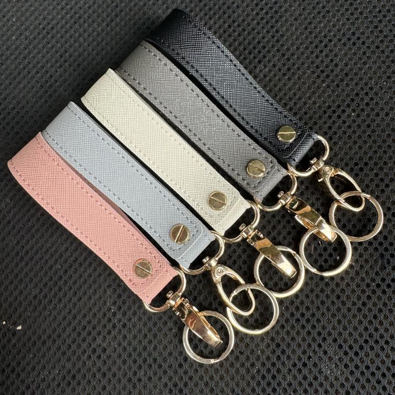 

Crossgrain Leather Stitched Lanyard Keychain – Laser Hot Stamped Anti-Loss Accessory. 16*2 cm