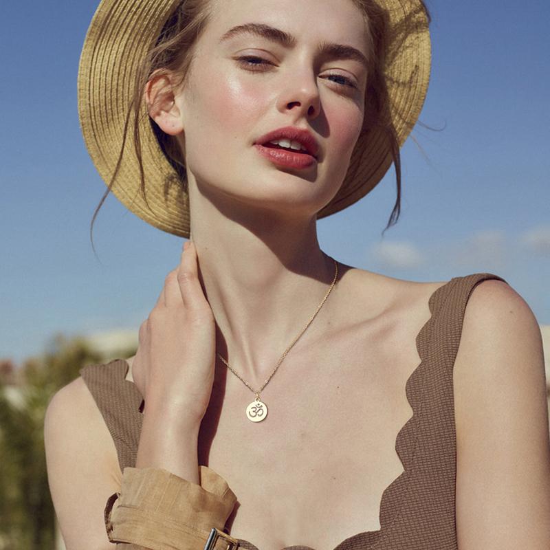 Vnox Einfache Lässige Halsketten für Männer Frauen,Edelstahl Feder Geometrischer Stab Münz Anhänger,Unisex Minimalistisch Schick Halsband