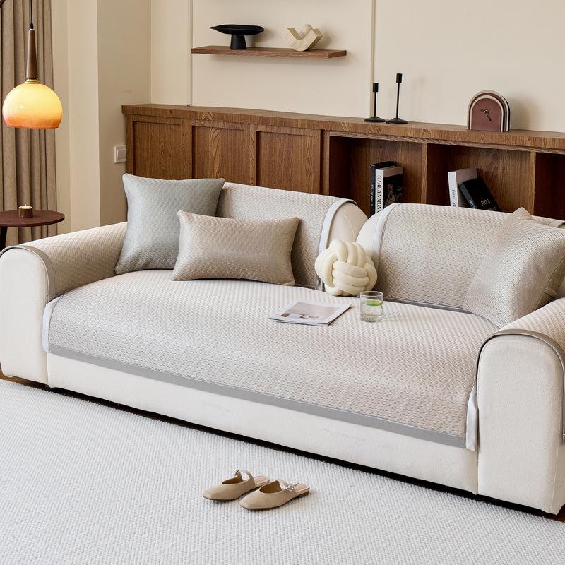 Ice Silk Sofa Cushion  New Summer Summer Mat Seat Cushion Light Luxury High-End Non-Slip Leather Sofa Cover