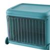 Kids Stackable Storage Bins Transparent Movable Collapsible Storage Bins with Wheels for Toys Books