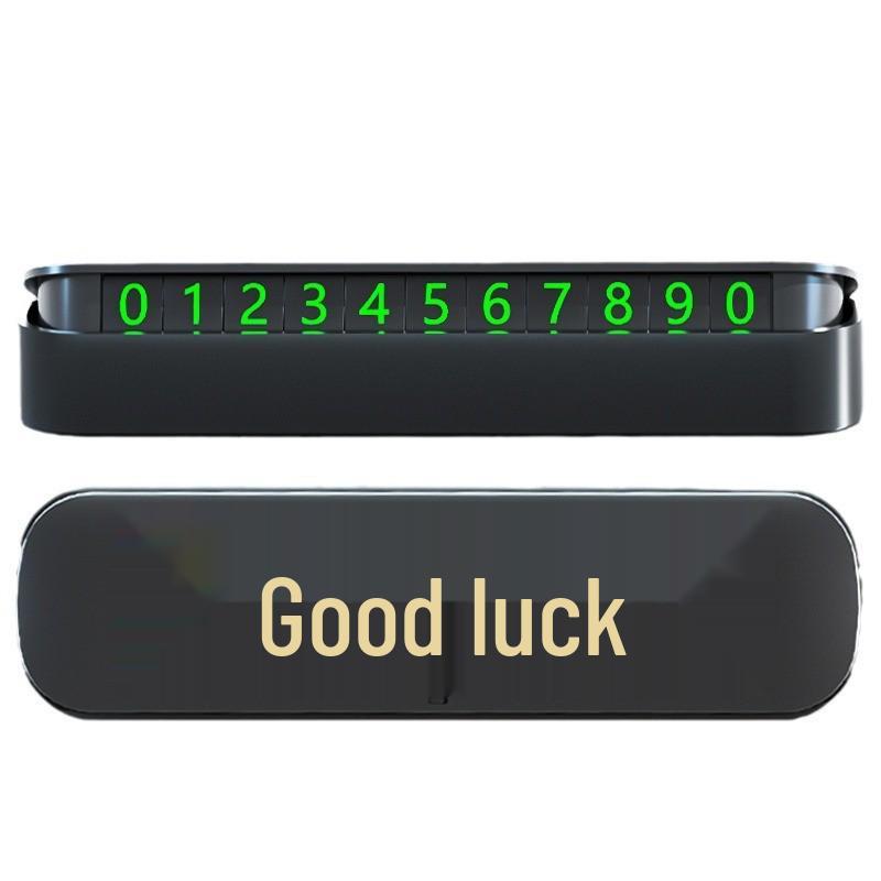 

Magnetic Luminous Temporary Parking Plate with Concealable Phone Number and Sun Protection